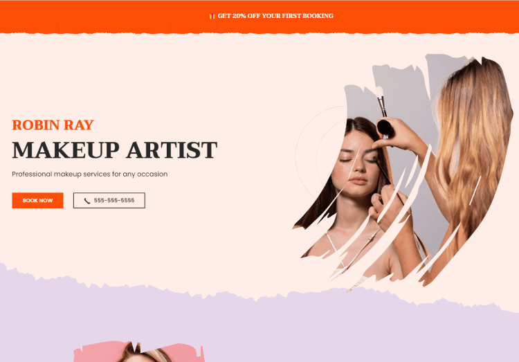 Site Builder - Makeup Artist